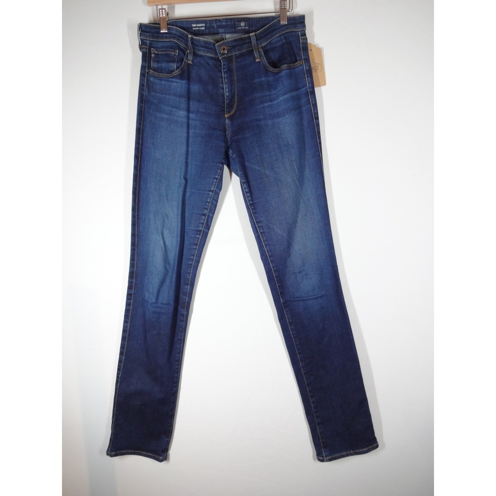 AG The Harper Straight Leg Jeans Womens 30R Blue Dark Wash Essential Denim 3412
